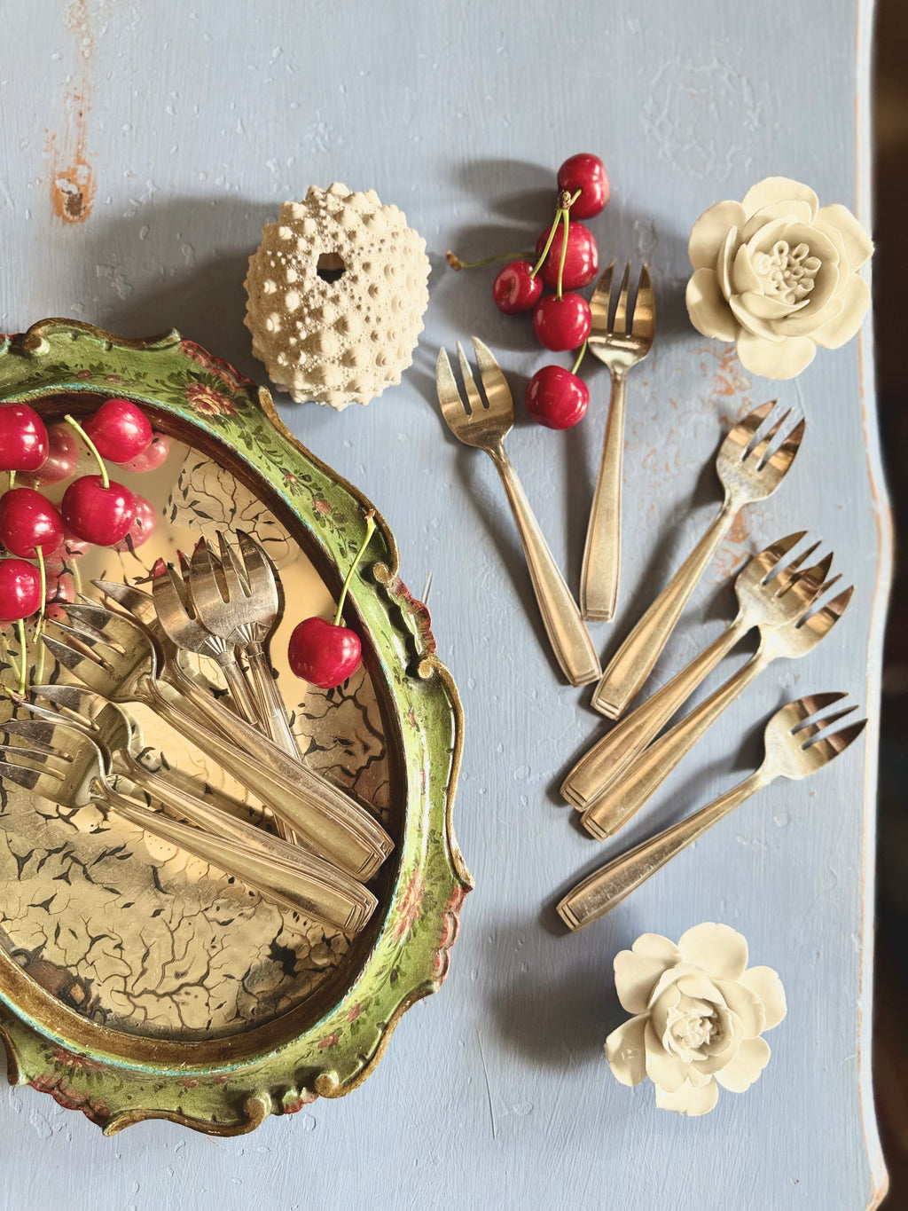 12 fourchettes à huîtres Ercuis