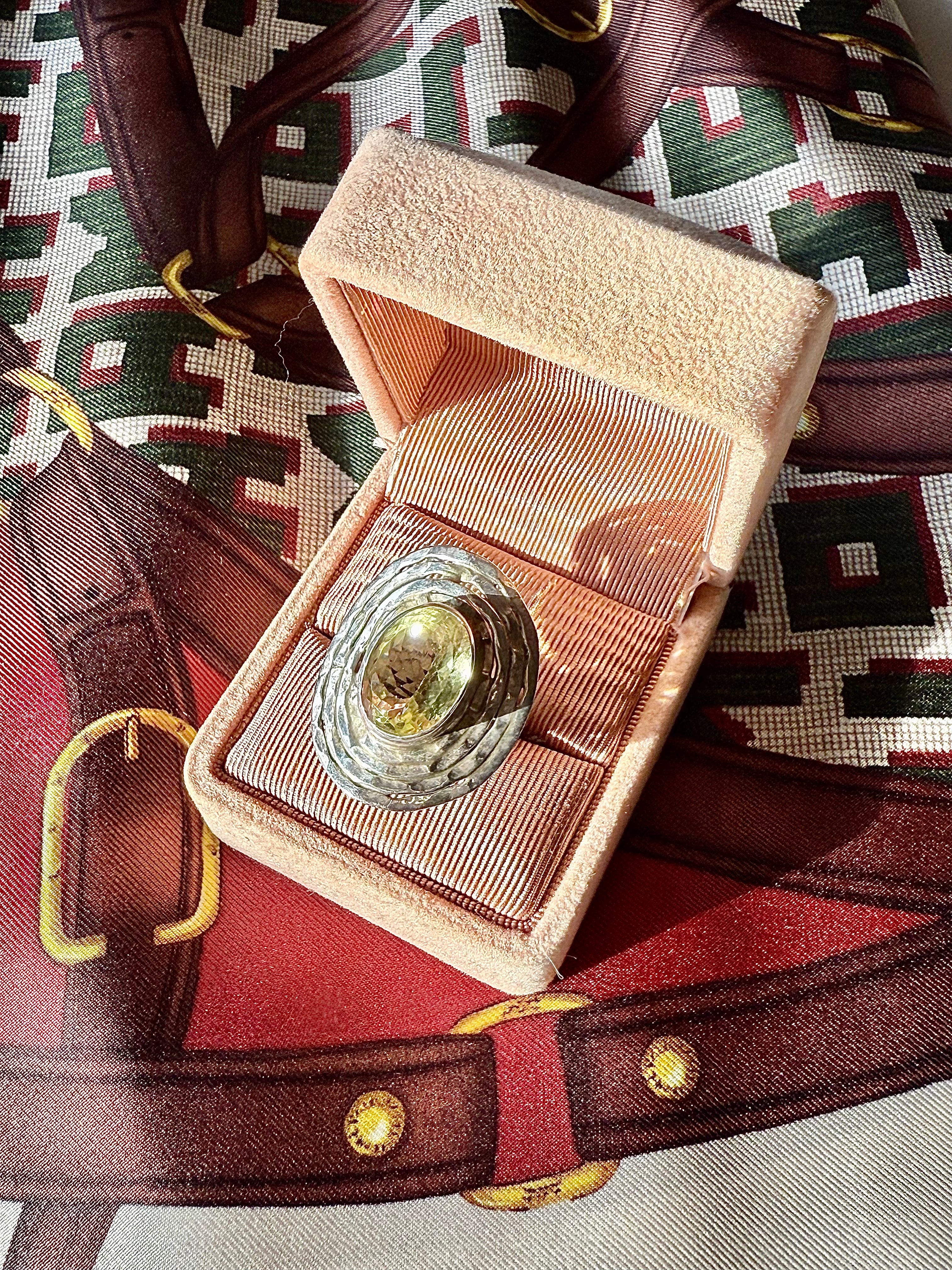 Bague en argent et citrine - Le boudoir luxe de Solenn