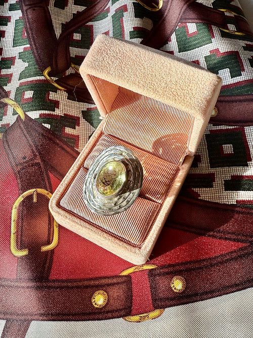 Bague en argent et citrine - Le boudoir luxe de Solenn