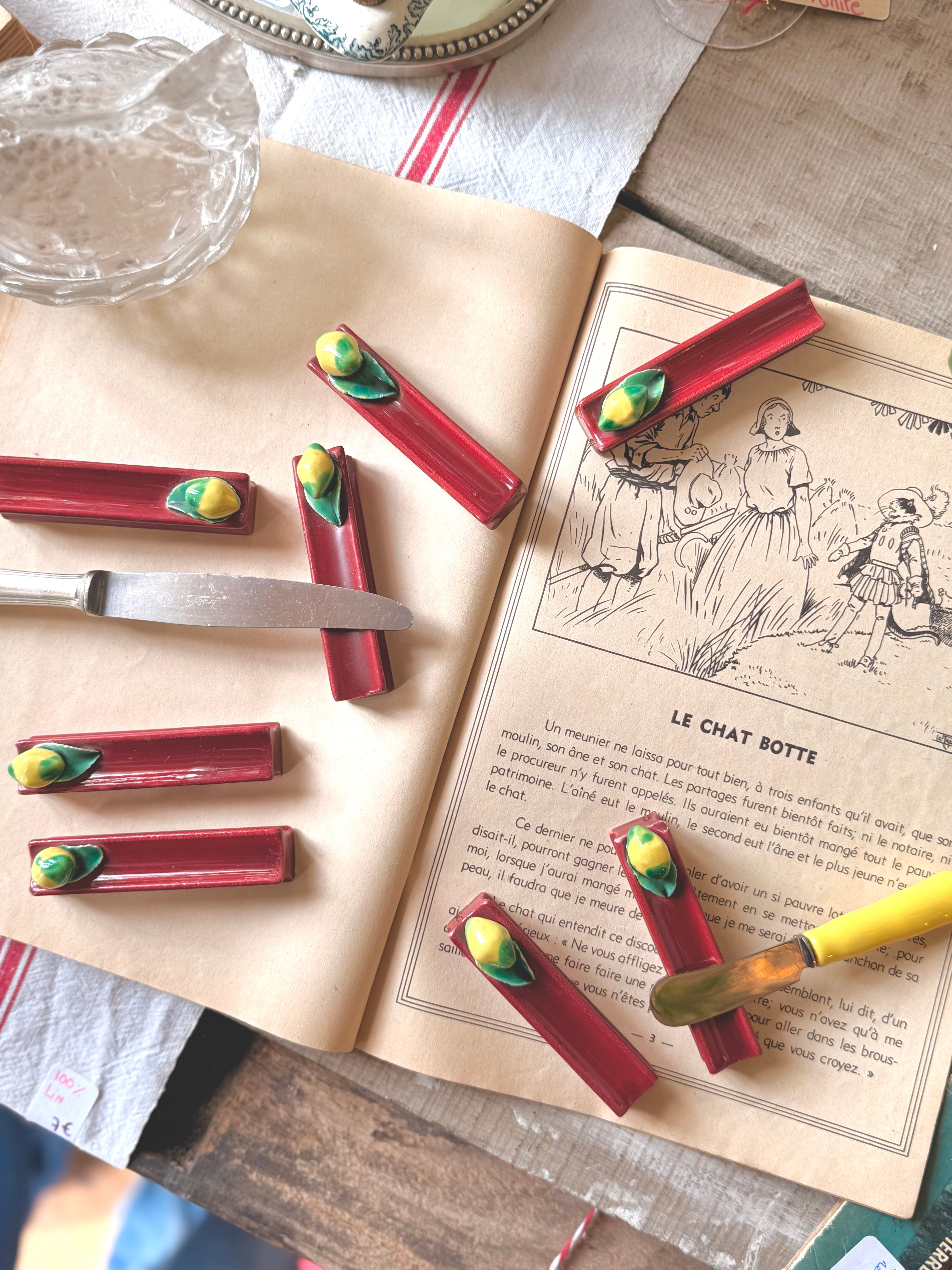 Porte-couteaux en barbotine - Le boudoir luxe de Solenn