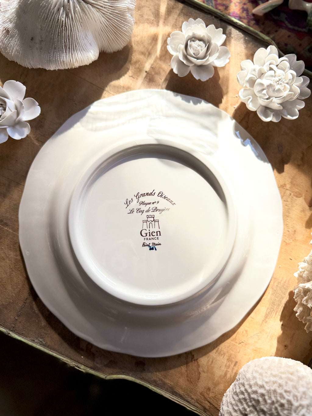N.9 : assiette collection « les grands oiseaux » de Gien - Le boudoir luxe de Solenn