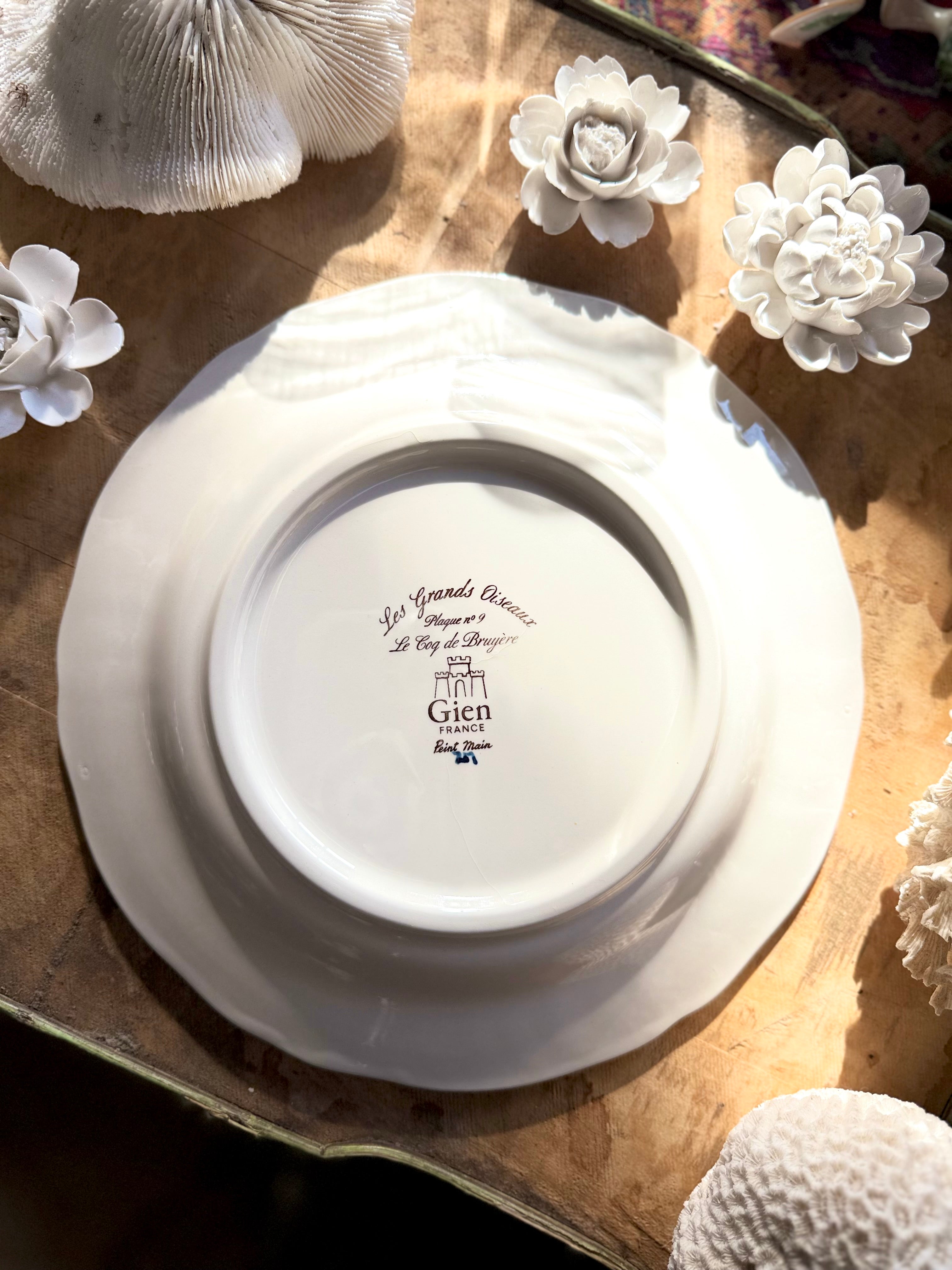 N.9 : assiette collection « les grands oiseaux » de Gien - Le boudoir luxe de Solenn