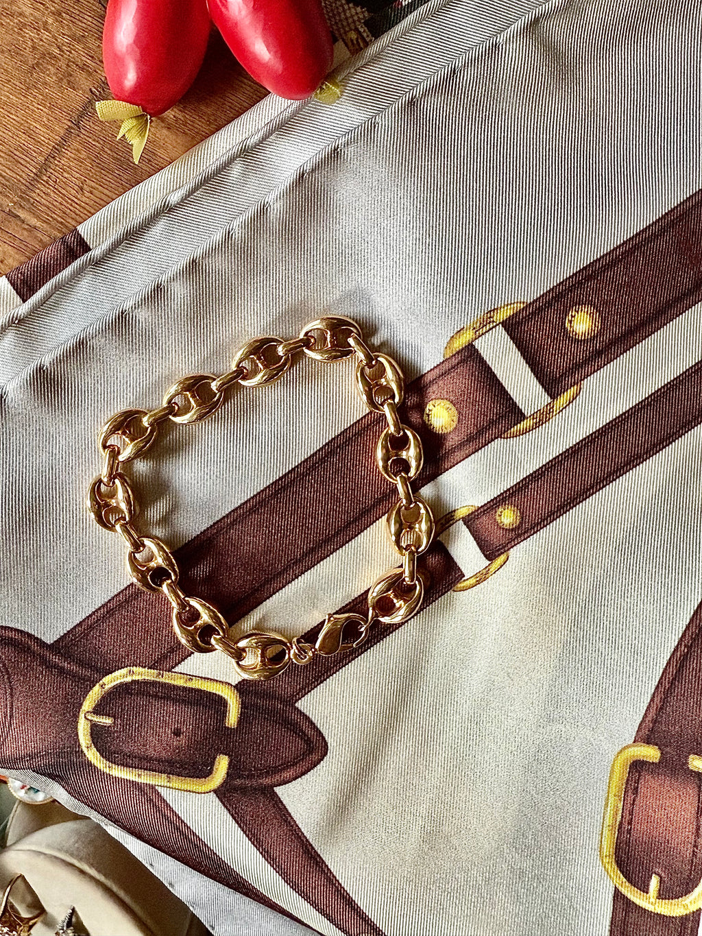 Bracelet plaqué or grains de café - Le boudoir luxe de Solenn