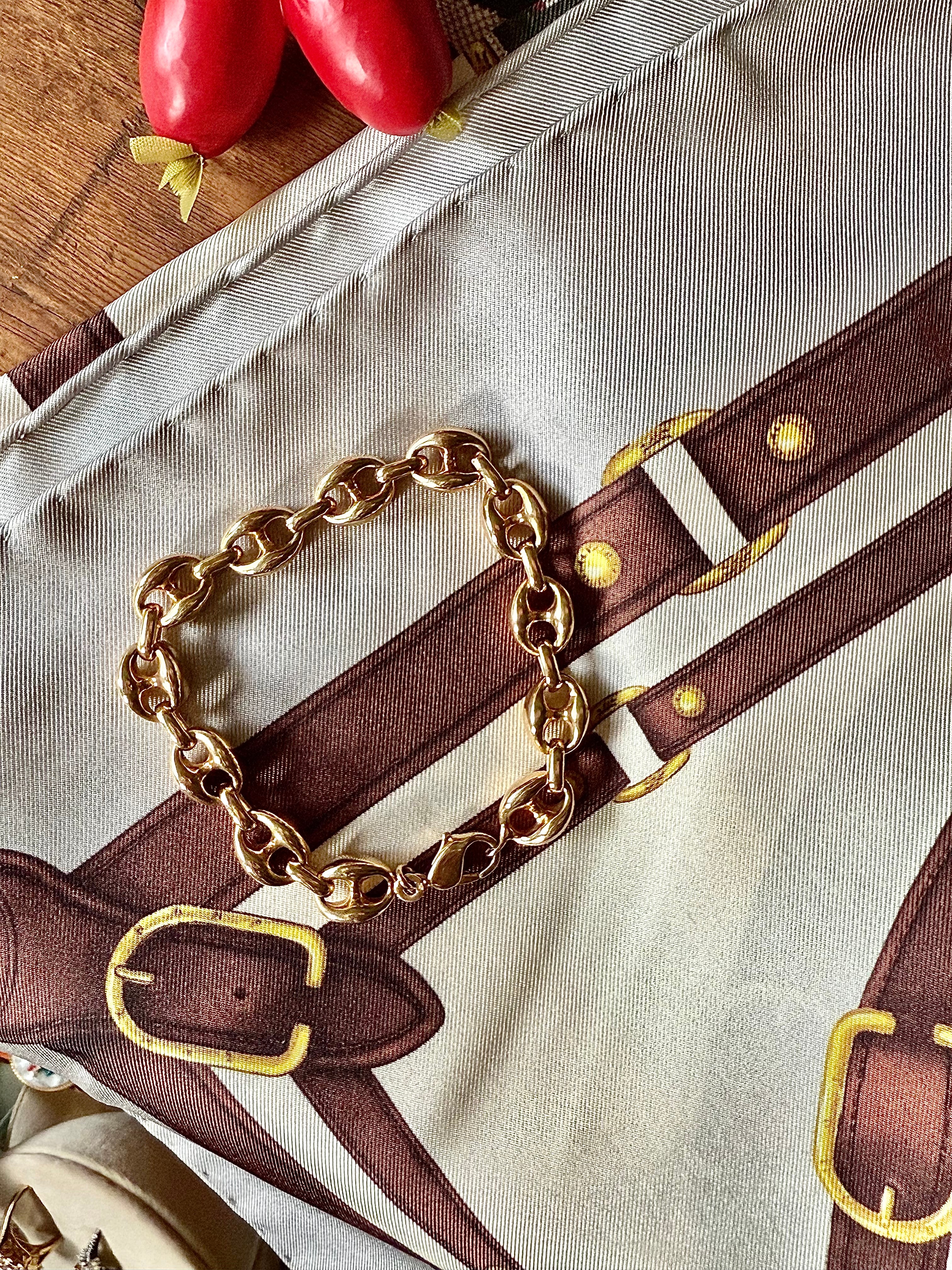 Bracelet plaqué or grains de café - Le boudoir luxe de Solenn