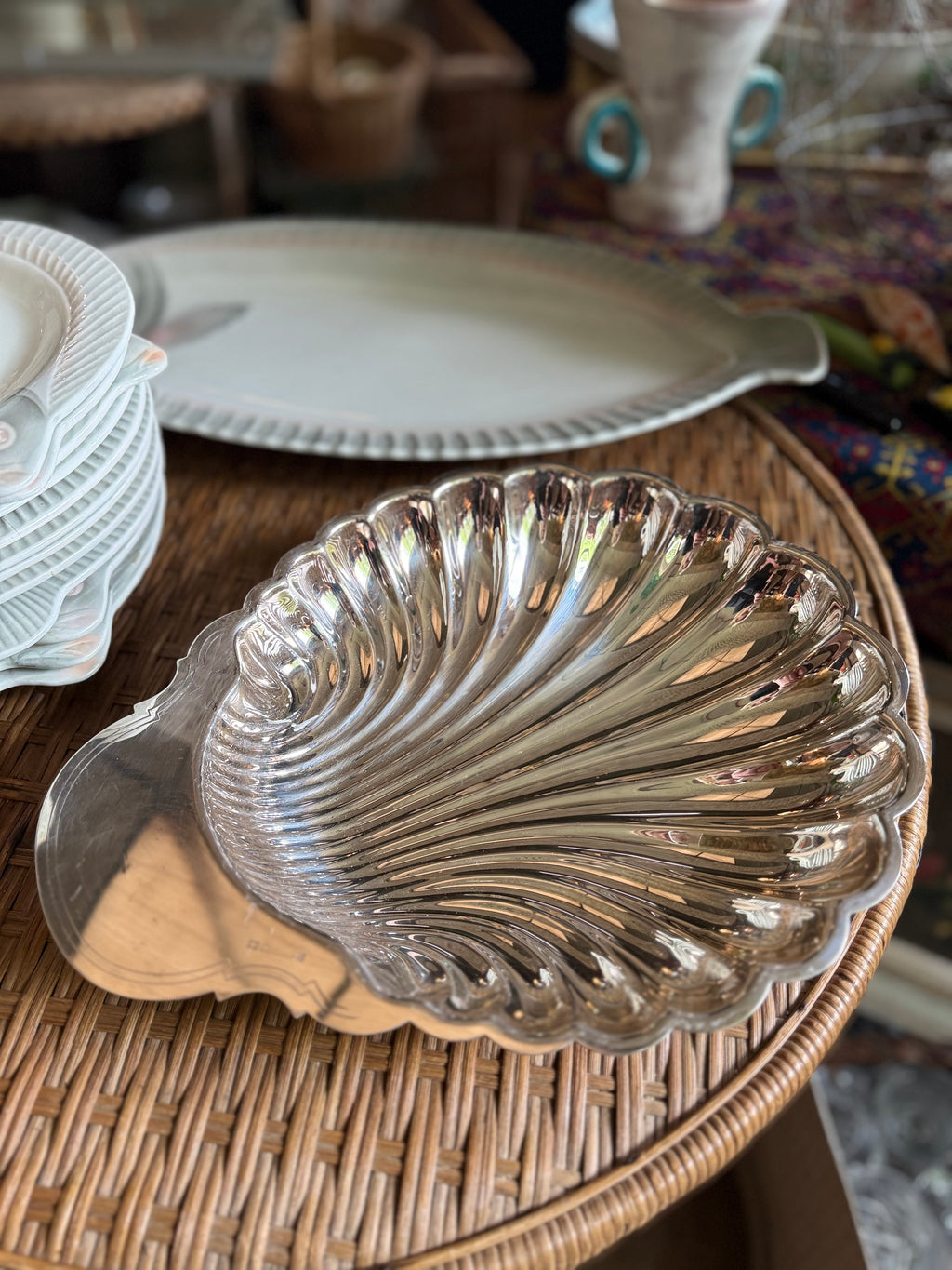 Plat Christofle en métal argenté