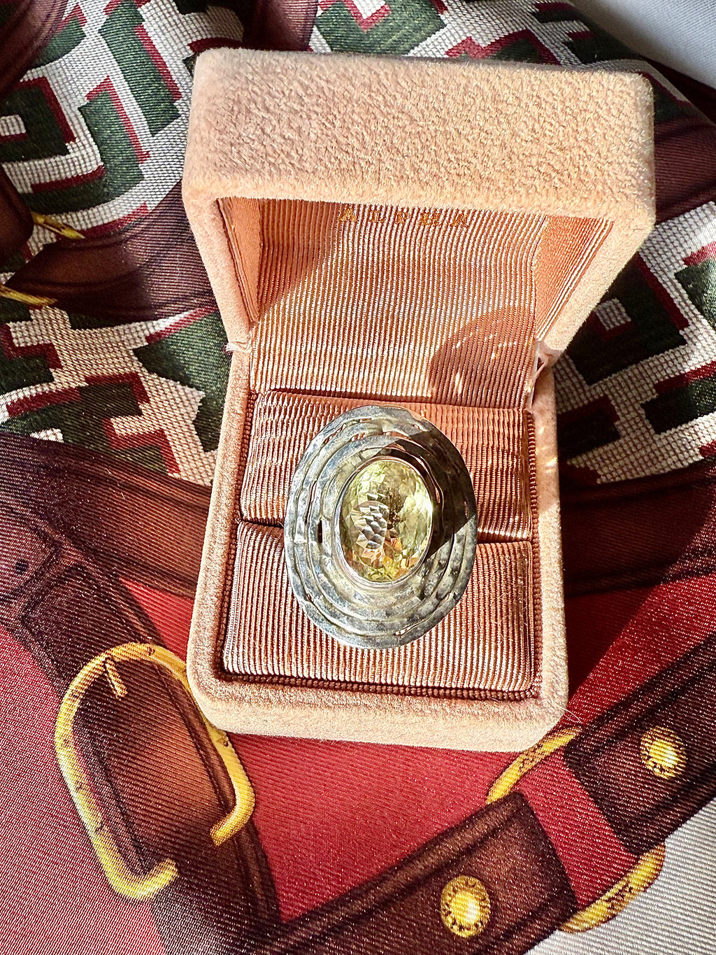 Bague en argent et citrine - Le boudoir luxe de Solenn