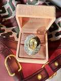 Bague en argent et citrine - Le boudoir luxe de Solenn
