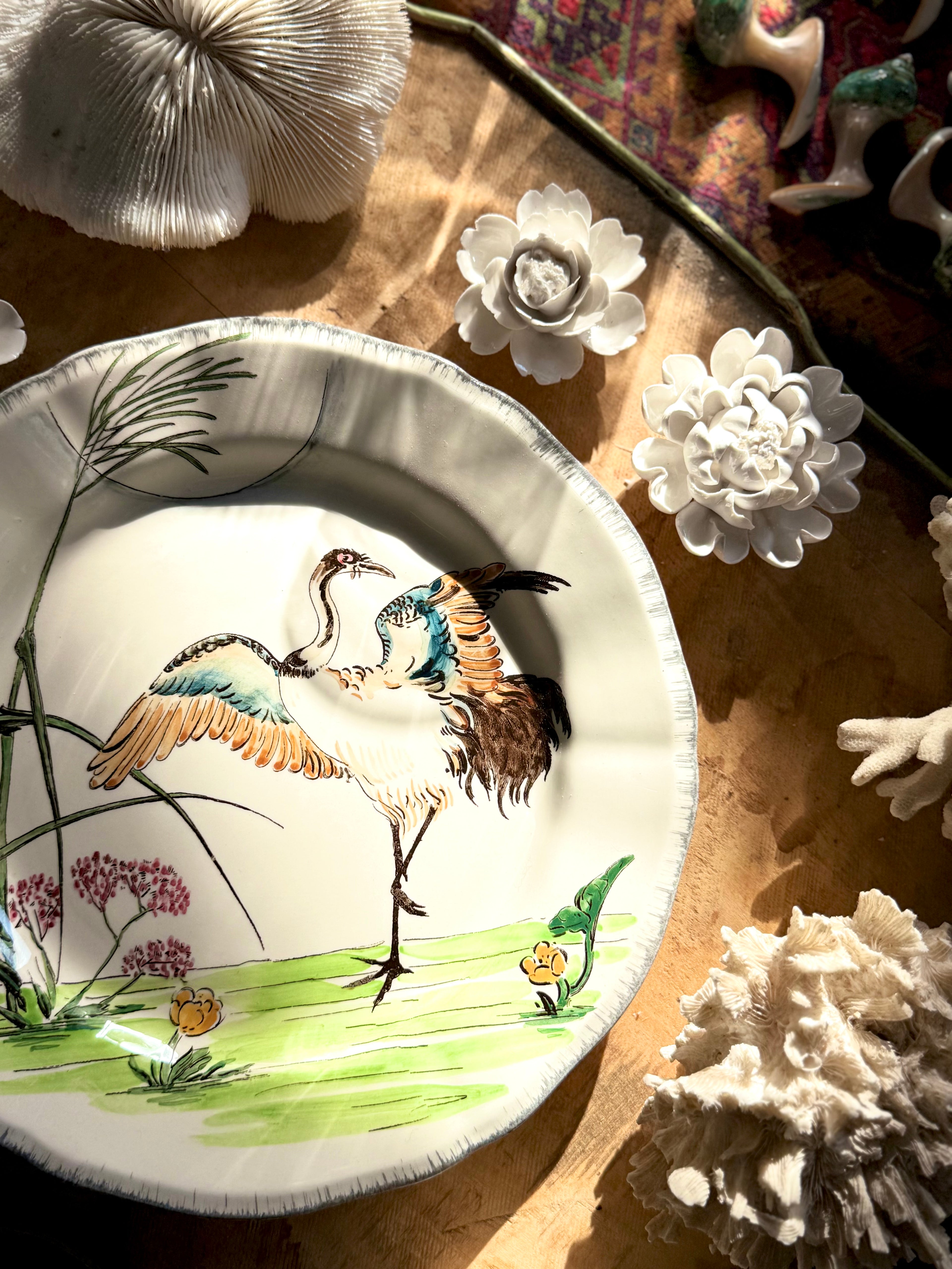 N: 16. assiette de collection « Les grands oiseaux » de Gien - Le boudoir luxe de Solenn