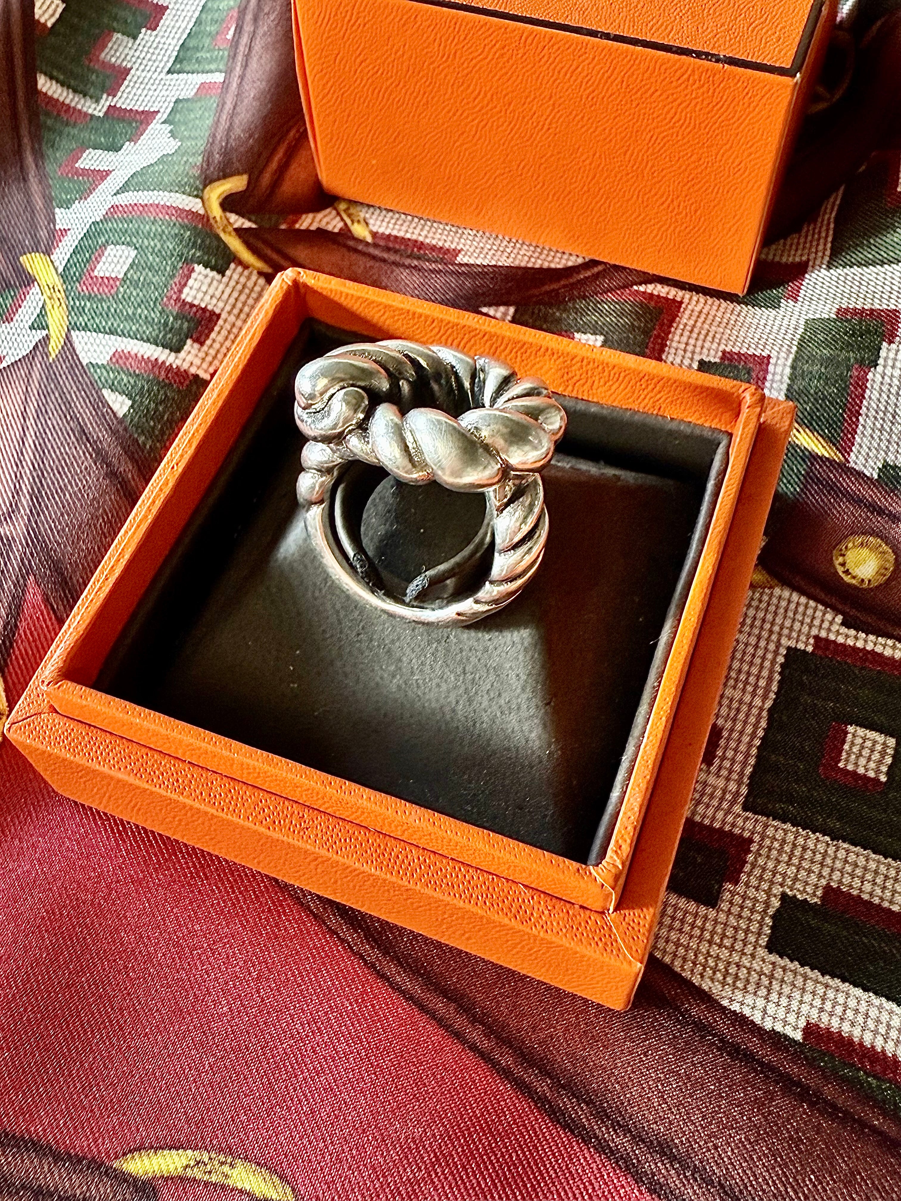 Bague ficelle en argent - Le boudoir luxe de Solenn