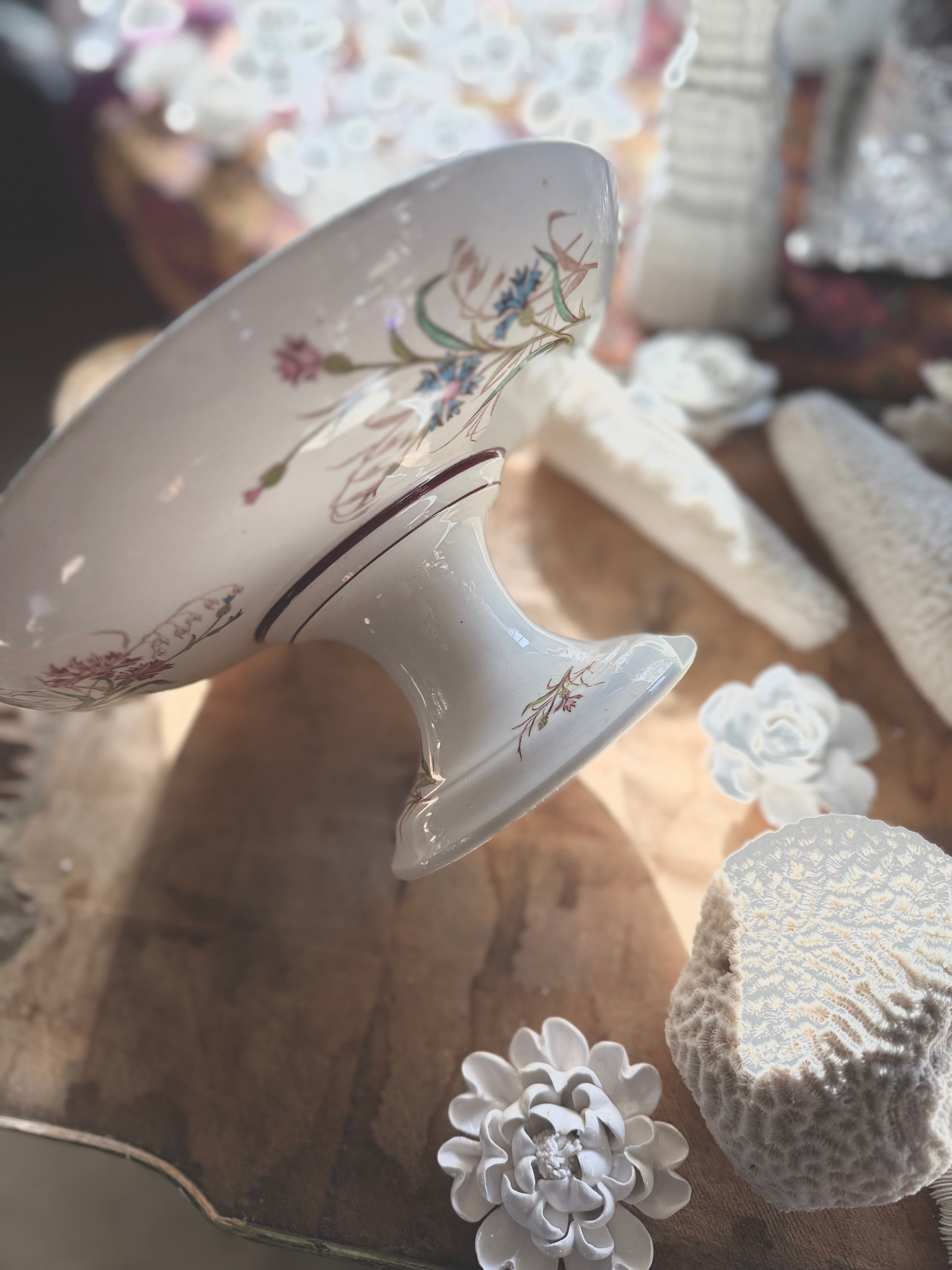 Compotier, Luneville modèle « Bleuet » - Le boudoir luxe de Solenn