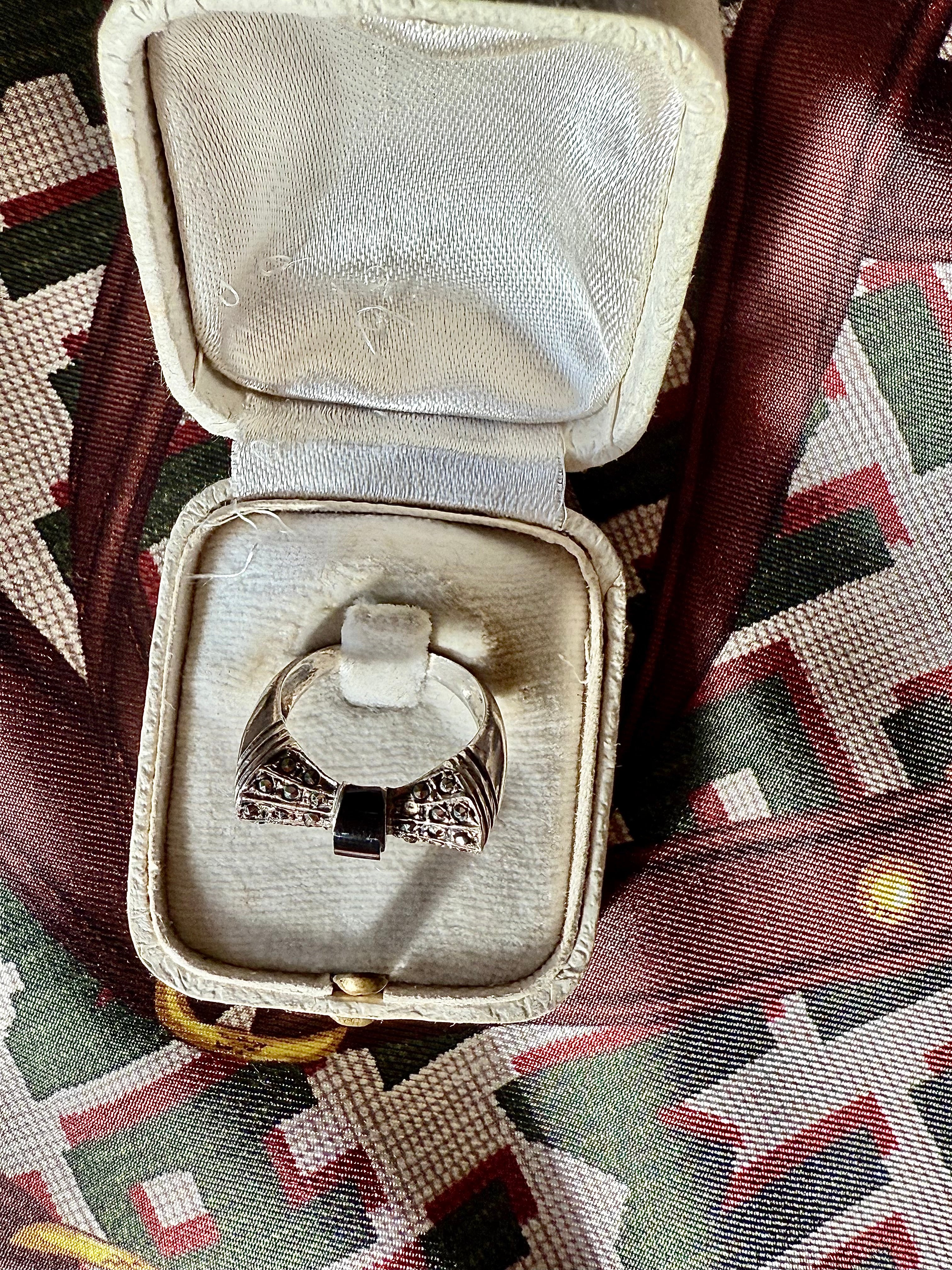Bague art déco en argent - Le boudoir luxe de Solenn