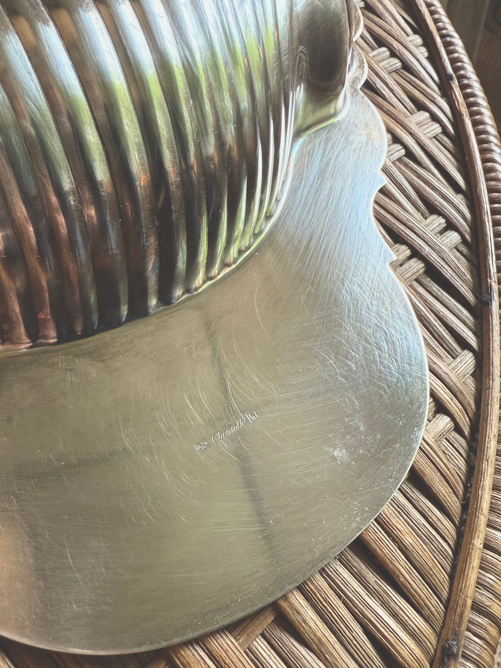 Plat Christofle en métal argenté