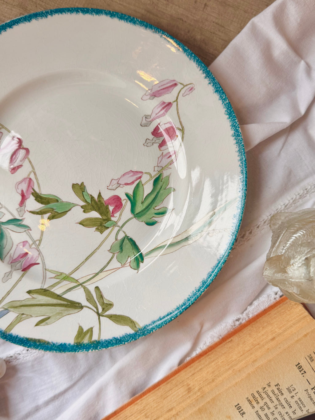 Assiette Sarreguemines cœurs de Marie « Bouquets » 1880-1890.