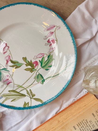 Assiette Sarreguemines cœurs de Marie « Bouquets » 1880-1890.