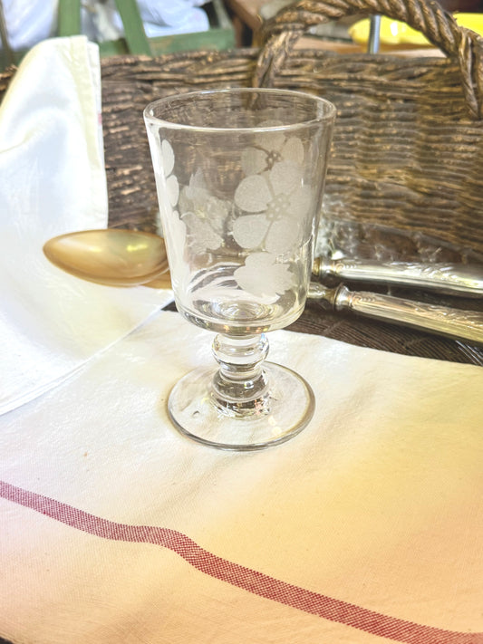 Verre en cristal XIX ème « souvenir »