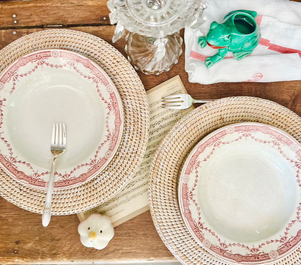 7 assiettes creuses Moulin Des Loups , terre de fer - Le boudoir luxe de Solenn