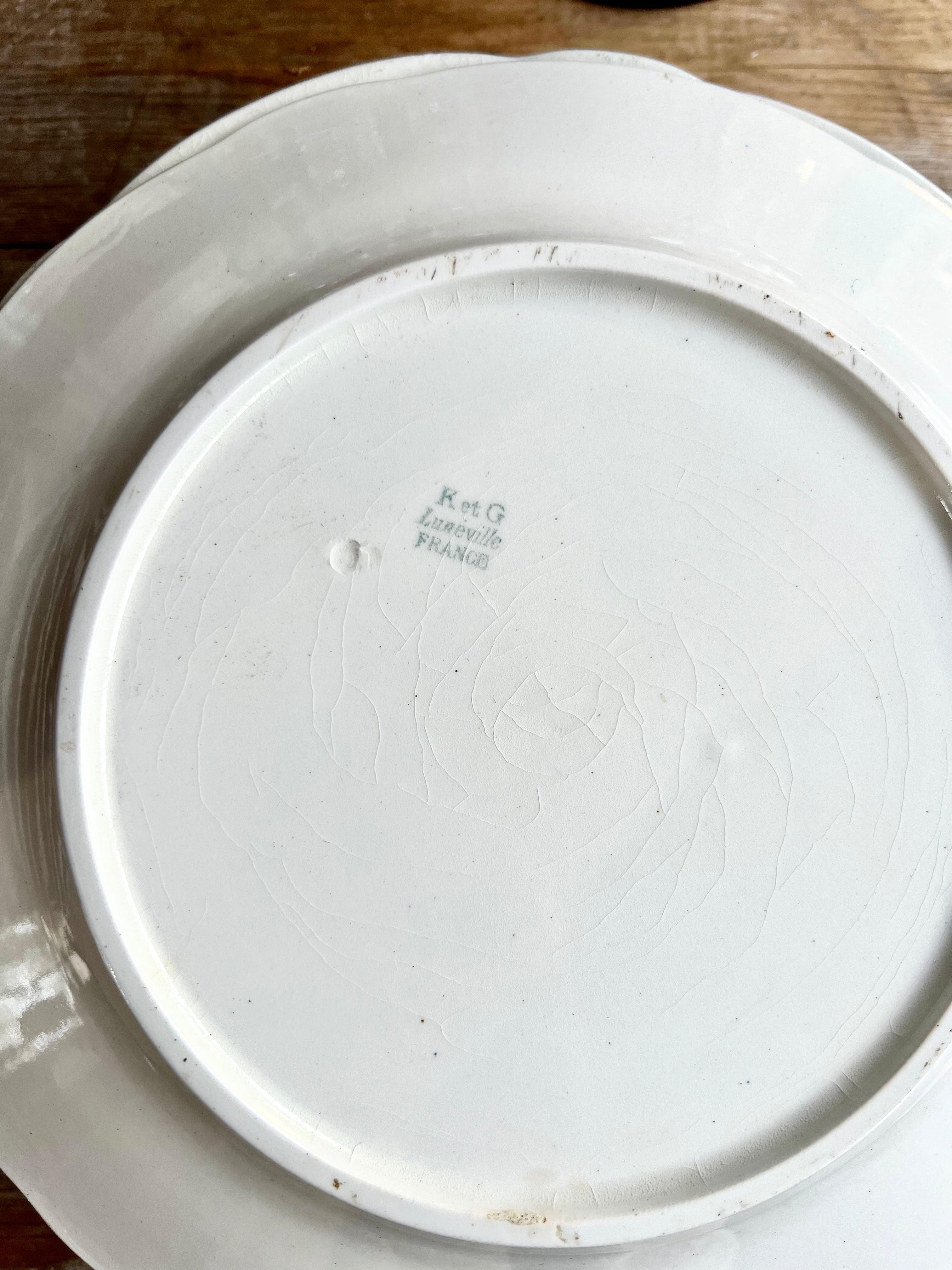 Assiettes plates de Luneville, art nouveau. - Le boudoir luxe de Solenn