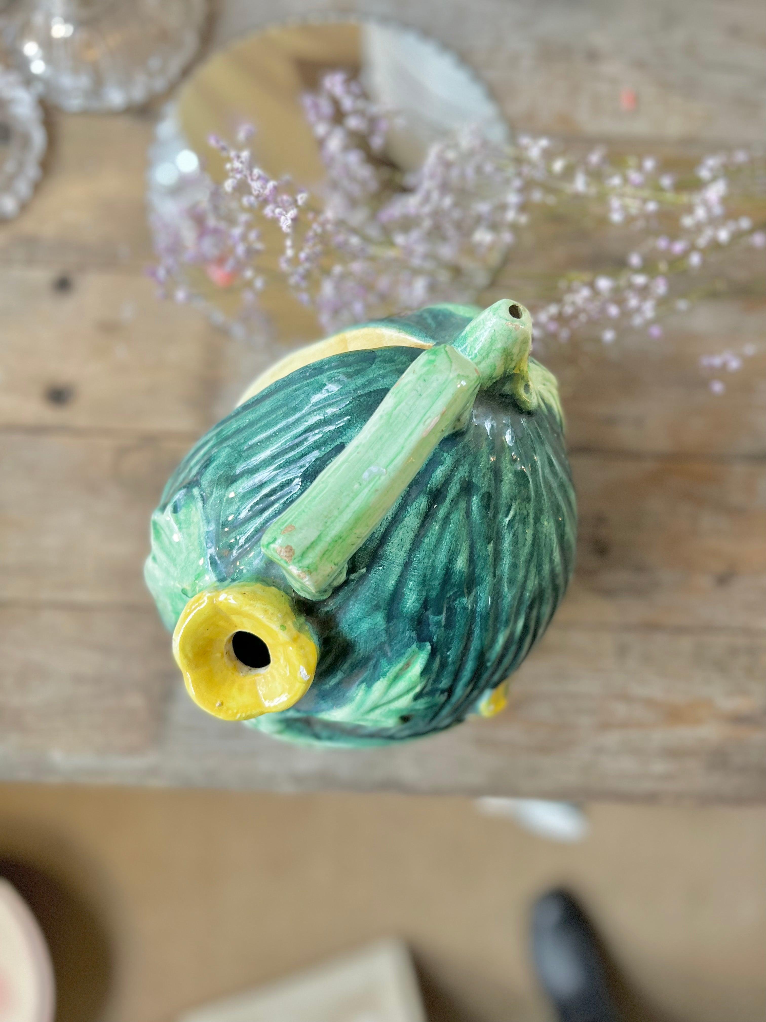 Pichet en barbotine "melon". - Le boudoir luxe de Solenn