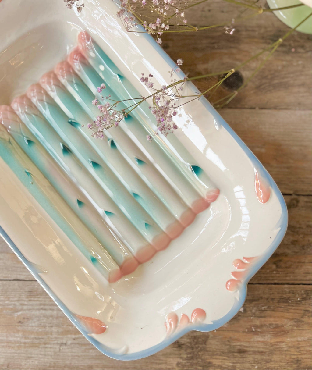 Service à asperges Digoin Sarreguemines, art nouveau. - Le boudoir luxe de Solenn